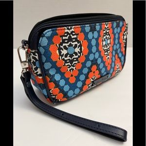 Vera Bradley geometric make up/wristlet bag